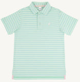 RIM AND PROPER POLO SUMMER COUNTY STRIPE ( GRACE BAY GREEN ) WITH MULTICOLOR STORK
