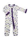 LSU ALL OVER PRINT TIGER FOOTIE FOR GIRLS