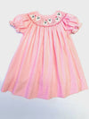 LULU BEBE EMMA GHOST SMOCKED BISHOP DRESS