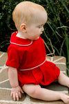RED CORD DRESSY BUBBLE SHORT