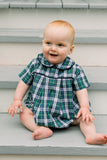 NAVY CORDUROY WITH NOBLE PLAID DRESSY BUBBLE