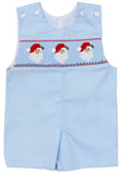 BOYS BLUE SMOCKED SANTA CLAUS JON JON