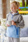 HAYWORD HALF - ZIP ( FLEECE ) GRANTLEY GRAY AND BEALE STREET BLUE WITH BEALE STREET BLUE STORK