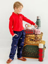 CRITTER SHEFFIELD PANTS (TWILL) - NANTUCKET NAVY WITH WOODY JEEPS EMBROIDERY
