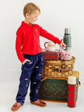 CRITTER SHEFFIELD PANTS (TWILL) - NANTUCKET NAVY WITH WOODY JEEPS EMBROIDERY