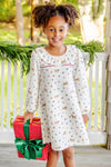 LONG SLEEVE RAMONA RUFFLE DRESS - MAE PARK MINI FLORAL WITH RICHMOND RED