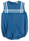 SLEEVELESS TOWNES TOP SAIL BUBBLE WOOD BOAT BLUE WITH BELHAVEN BLUE AND WORTH AVENUE WHITE