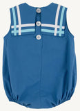 SLEEVELESS TOWNES TOP SAIL BUBBLE WOOD BOAT BLUE WITH BELHAVEN BLUE AND WORTH AVENUE WHITE