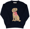 ISAAC'S INTARSIA SWEATER - NANTUCKET NAVY WITH DOG INTARSIA