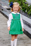 BRADY BUTTON IN DRESS KIAWAH KELLY GREEN WITH MERRITT PARK PLAID