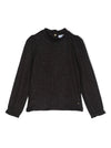 INTERLOOK GLITTER TURTLE NECK- BLACK