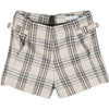 PLAID-CHECK PATTERN SHORTS