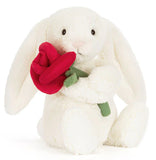 CREAM BUNNY WITH ROSE