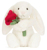 CREAM BUNNY WITH ROSE