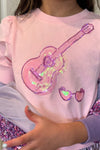 GUITAR SEQUIN PUFF SLEEVE TOP