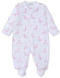 GIRAFFE GLEE PINK ZIP FOOTIE
