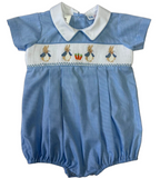 PETER RABBIT SMOCKED PLEAT BOY BUBBLE