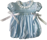 ROSIE CLASSIC BLUE SMOCKED WAIST BUBBLE
