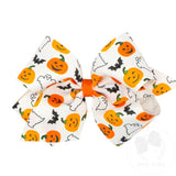 KING HALLOWEEN PRINT GROSGRAIN BOW