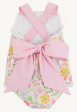 SISI SUNSUIT BOCA GRANDE BEGONIA WITH HAMPTONS HOT PINKPIQUE STRIPE