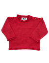 ROLLED PULLOVER SWEATER- RED