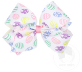 KING EASTER EGGS PRINT GROSGRAIN HAIR BOW