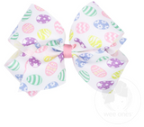 MEDIUM EASTER EGGS PRINT GROSGRAIN HAIR BOW