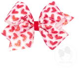 KING SEQUIN HEART PRINT HAIR BOW