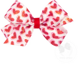 MEDIUM SEQUIN HEART PRINT HAIR BOW