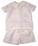 SHIRT AND SHORTS SET - WHITE LINEN