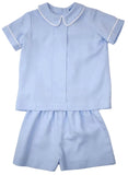 BOYS SHORT SET - BLUE LINEN