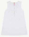 SLEEVELESS BETTS BOW DRESS WORTH AVENUE WHITE EYELET