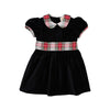 CINDY LOU SASH DRESS (VELVETEEN) - NEWPORT NIGHT WITH KEENE PLACE PLAID