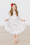 CLARA'S CHRISTMAS RUFFLE TWIRL DRESS