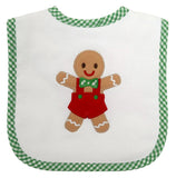 BOY GINGERBREAD FEEDING BIB