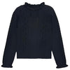 BLACK MOCK NECK KNITTED SWEATER