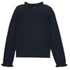 BLACK MOCK NECK KNITTED SWEATER