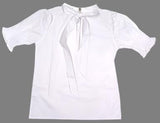 LYN SHORTSLEEVE WHITE TIE BACK BLOUSE