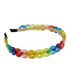 CLEAR RAINBOW GLAM HEADBAND