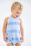 SKIPPER SUNSUIT - SADDLE RIDGE STRIPE (SARASOTA SKY)