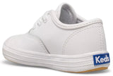 KEDS LITTLE KIDS CHAMPION LEATHER LACE TOE CAP