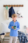 HAYWORD HALF-ZIP (FLEECE) - BARBADOS BLUE WITH GRANTLEY GRAY