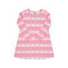 LONG SLEEVE POLLY PLAY DRESS - FROSTY FAIRISLE (PINK)