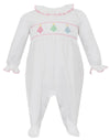 GIRL CHRISTMAS TREE LONG SLEEVE FOOTIE