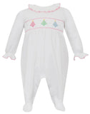 GIRL CHRISTMAS TREE LONG SLEEVE FOOTIE