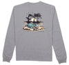 BAYOU GATOR LONG SLEEVE BATTLESHIP SHIRT - GREY