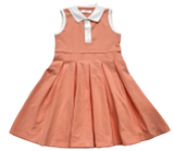 SLEEVELESS POLO TENNIS DRESS - PEACH