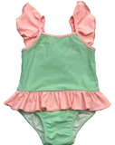 1 PC MINT AND PINK SWIMSUIT