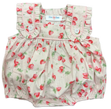 STRAWBERRY SLEEVELESS RUFFLE BUBBLE