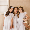 WHITE VOILE AND LACE PRINCESS WEDDING DRESS FOR YOUTH